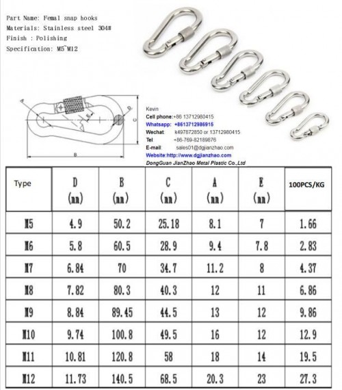 Metal  Spring Hooks