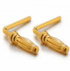 custom brass gold plated 2mm 2.5mm banana pin plug connector PCB mount banana connector