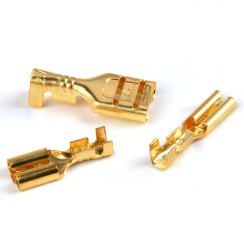 High quality brass flag crimp spade terminal connector for electrical fitting fork connector