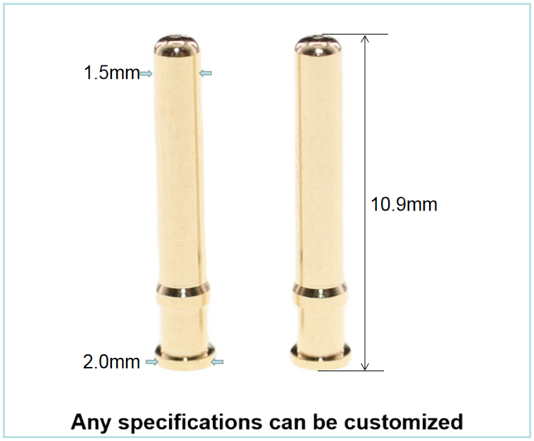 Brass Copper Contact Pin Male Female Terminal Solder Type Pin PCB 1.5mm Male Terminal Connector