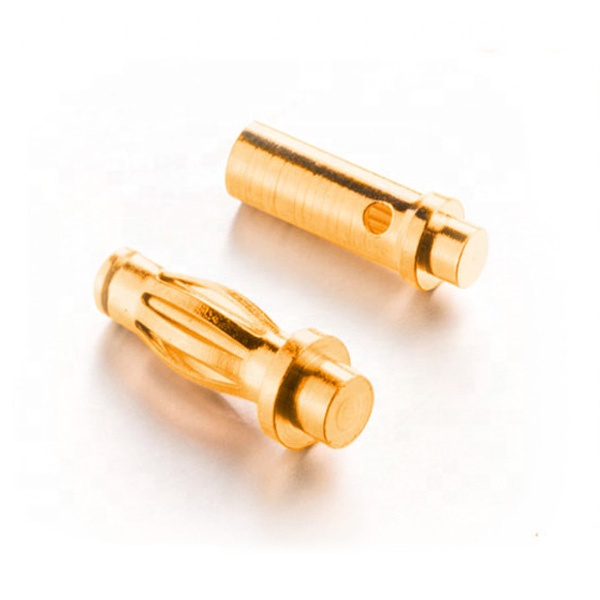 custom brass gold plated 2mm 2.5mm banana pin plug connector PCB mount banana connector