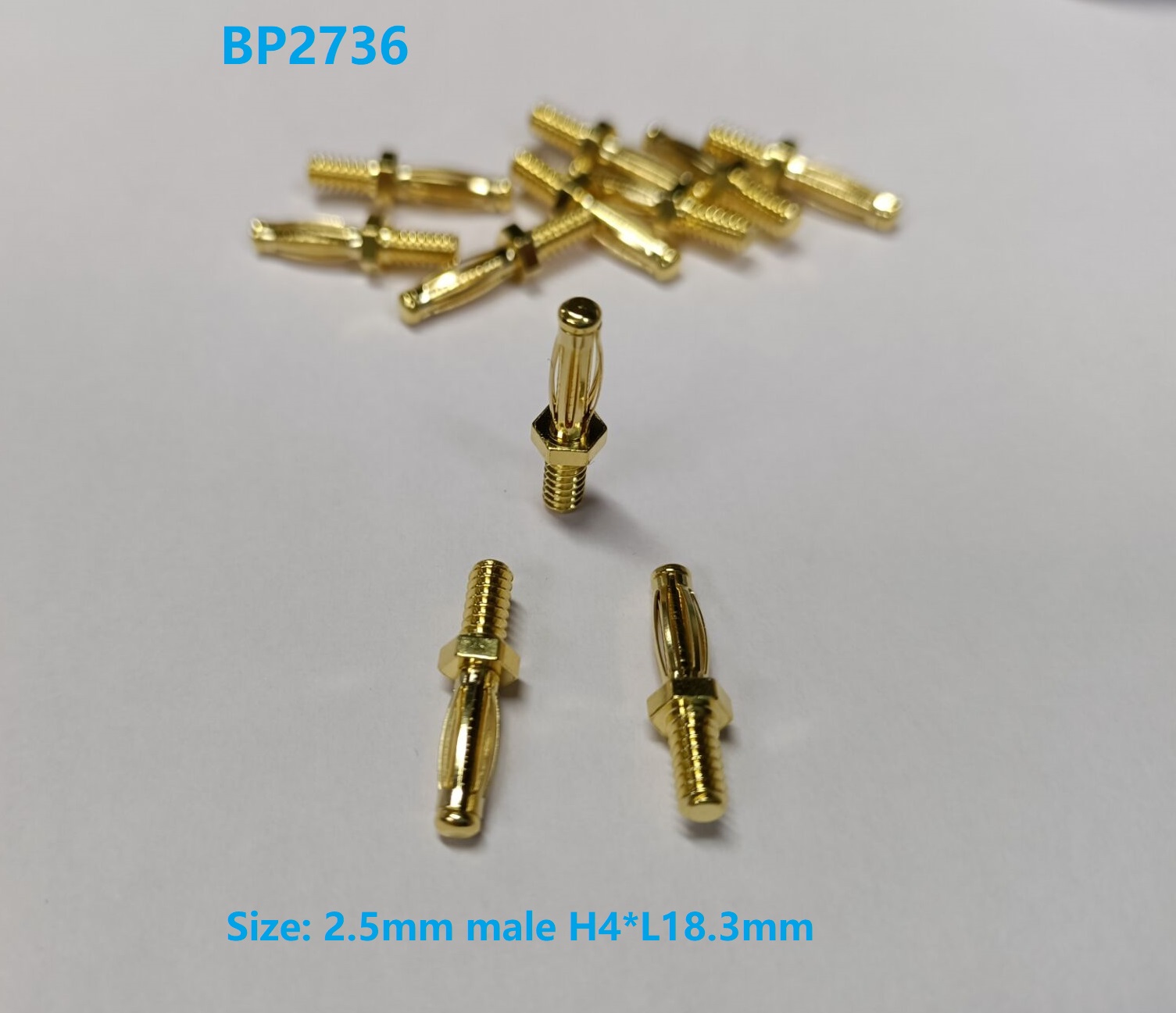 custom brass gold plated 2mm 2.5mm banana pin plug connector PCB mount banana connector